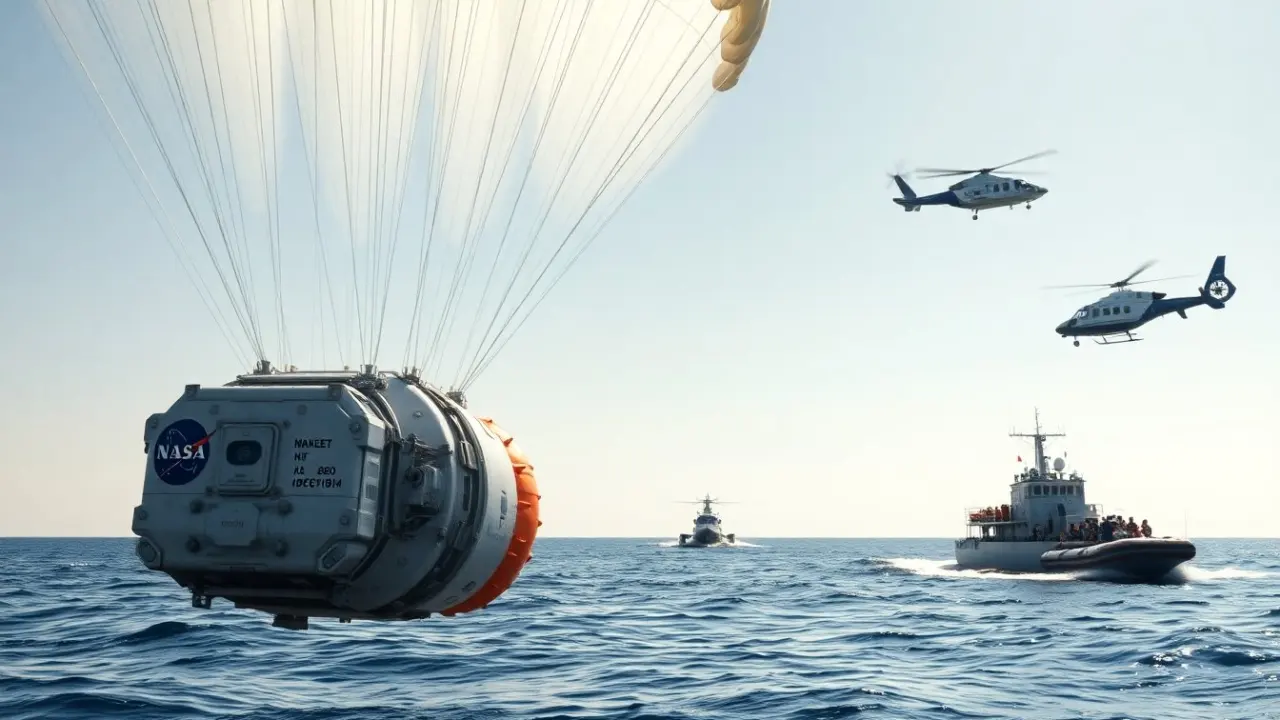 how do astronauts return to earth