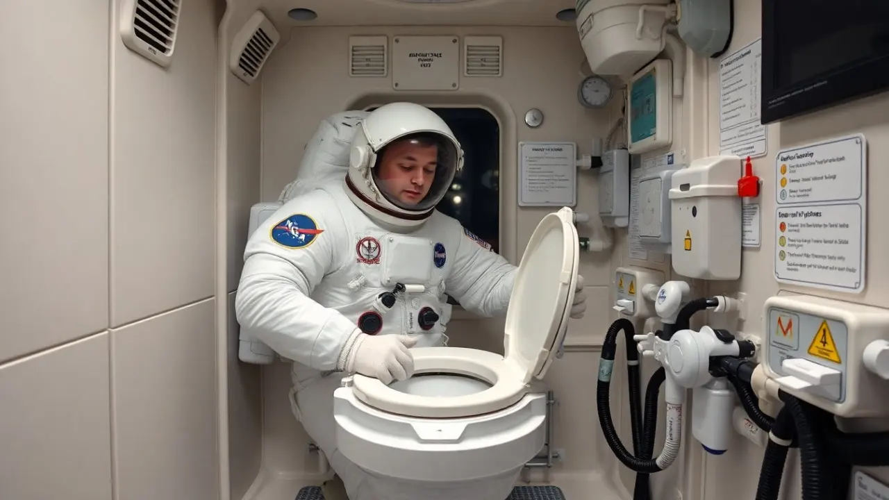 how do astronauts go to the bathroom in space